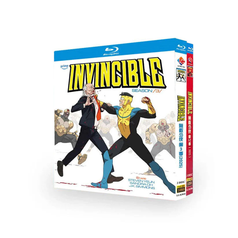 アニメ Invincible／インビンシブル ～無敵のヒーロー～ シーズン1+2+3 全巻 DVD ブルーレイ Blu-ray BOX 日本語字幕 日本語吹替版 完全版 [Blu-ray]